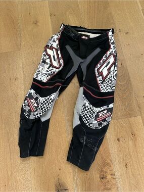 Progrip Men’s Black/White Red Accent Motocross Pants